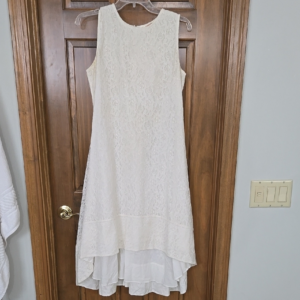 Sundance Cream Sleeveless High Low Dress